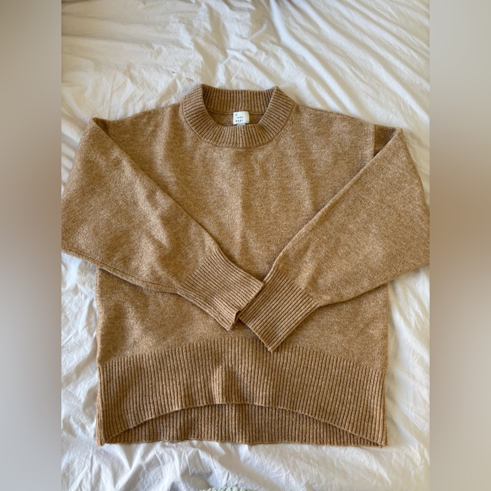 A New Day, XS, Tan Sweater